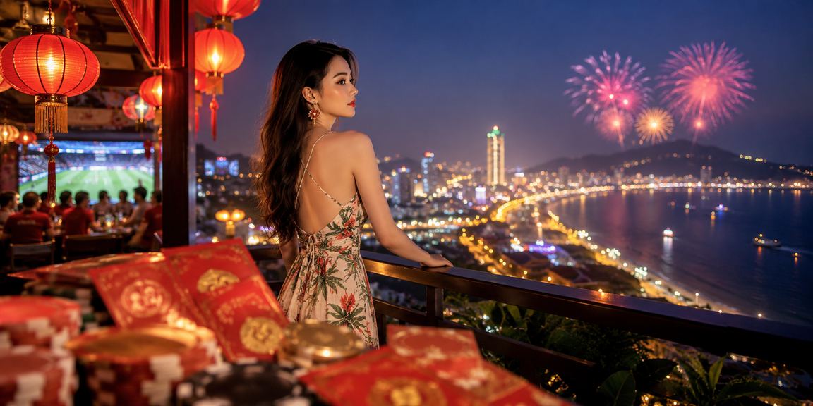 Phong cảnh lễ hội Lồng đèn, phong bao lì xì tại Vũng Tàu